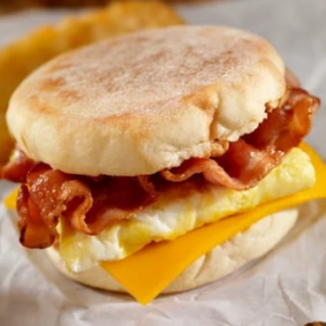 Turkey bacon egg and Cheese sandwich